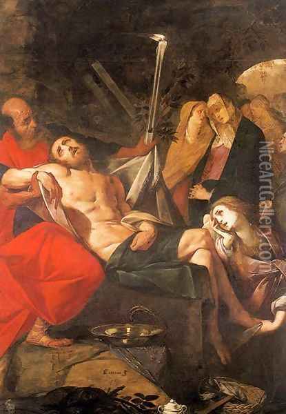 Entombment of Christ 2 Oil Painting - Giovanni Battista Crespi (Cerano II)