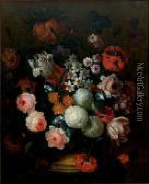 Bouquet De Fleurs Oil Painting - Pieter Hardime
