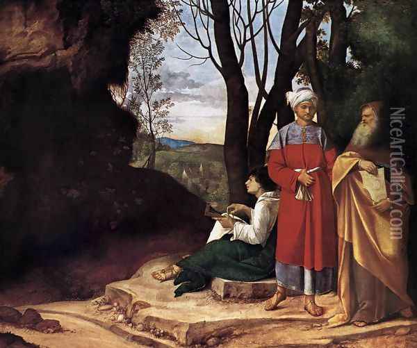 The Three Philosophers 1508-09 Oil Painting - Giorgione