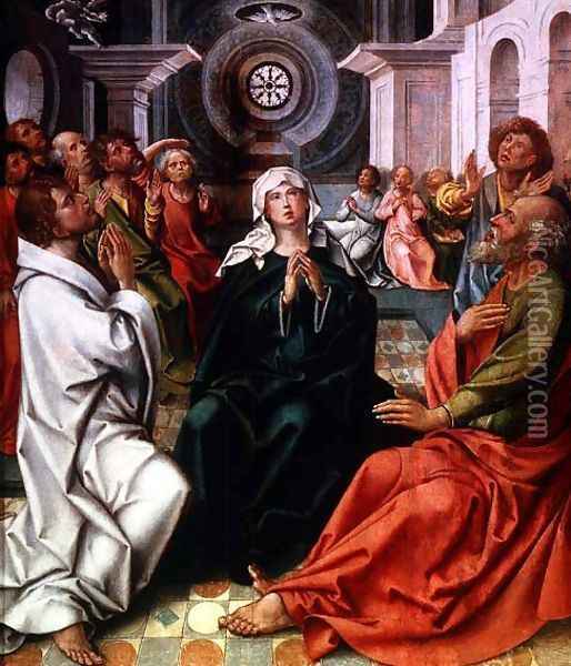 Pentecost Oil Painting - Pieter Coecke Van Aelst