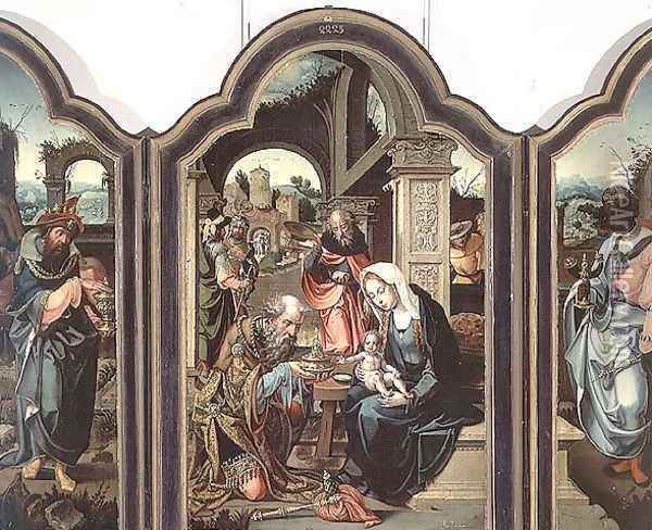 Adoration of the Magi Oil Painting - Pieter Coecke Van Aelst