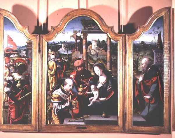 The Adoration of the Magi (3) Oil Painting - Pieter Coecke Van Aelst