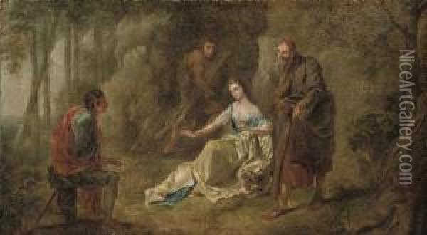 A Scene From The Tempest By William Shakespeare Oil Painting - Francis Hayman