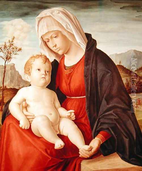 Virgin and Child Oil Painting - Giovanni Battista Cima da Conegliano