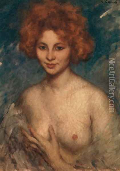 Desnudo de mujer Oil Painting - Ricardo Canals y Llambi