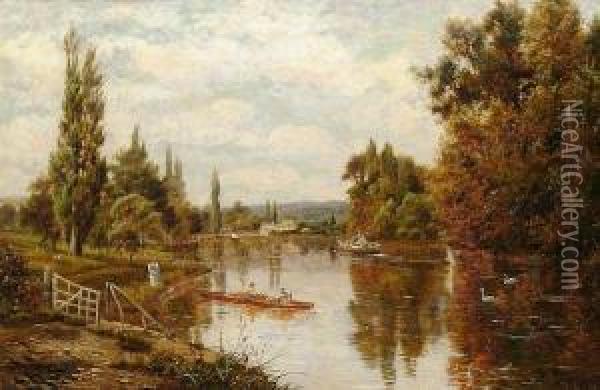 Leisure Time At Shiplake Mills Oil Painting - Theodore Hines