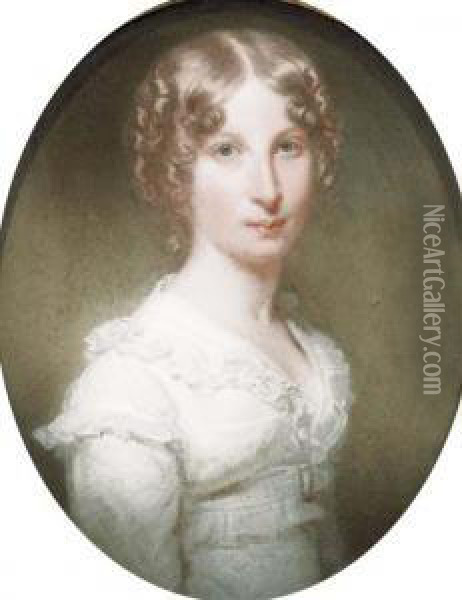Portrait Of Anne Madeleine Henriette De Bosset Oil Painting - Charles Howard Hodges