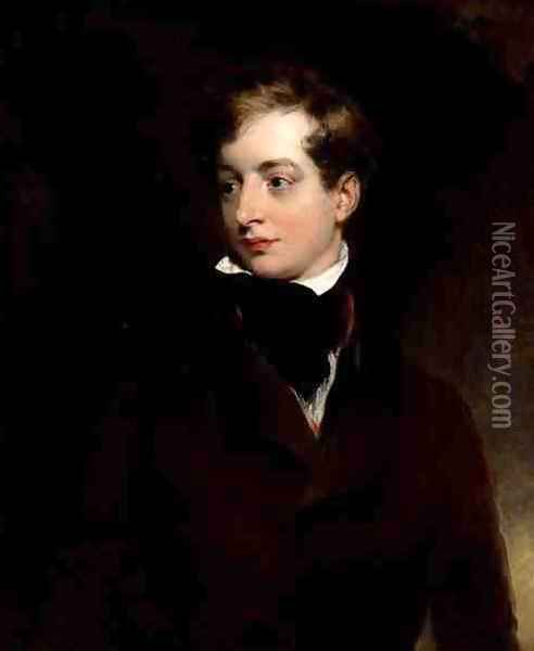 Portrait of a Young Man Oil Painting - Margaret Sarah Carpenter