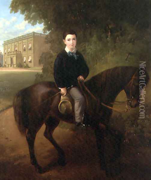 Portrait of Master George Holmes, 1860 Oil Painting - Nicholas Chevalier