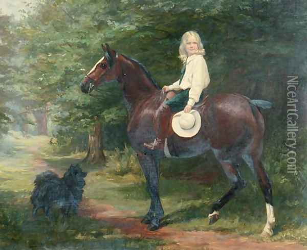 Her Favourite Pets Oil Painting - Margaret Collyer