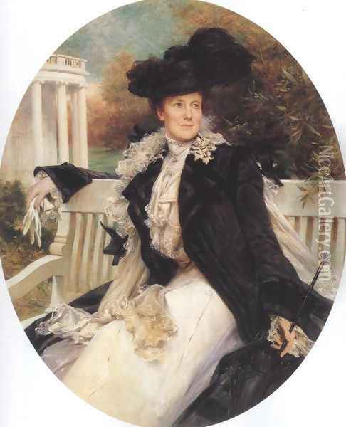 Edith Carow Roosevelt 1902 Oil Painting - Theobald Chartran