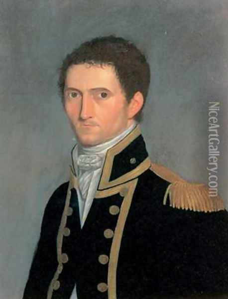 Portrait of Captain Matthew Flinders, RN, 1774-1814, 1806-07 Oil Painting - Toussaint Antoine de Chazal