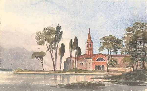 The Cathedral on the Island of Torcello on the Lagoon of Venice Oil Painting - Harriet Cheney