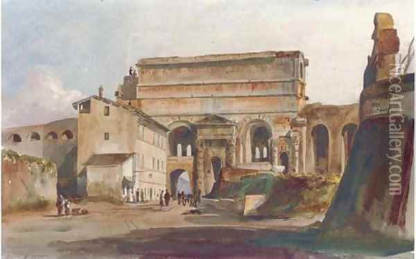 The Porta Maggiore, Rome Oil Painting - Harriet Cheney