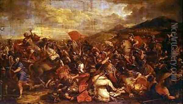 The Battle of the Arbelles Oil Painting - Jacques Courtois