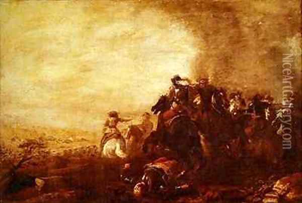 Battle Oil Painting - Jacques Courtois