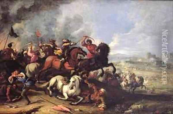 Battle Scene Oil Painting - Jacques Courtois