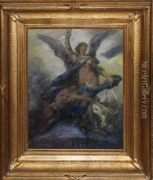 Angelic Scene Oil Painting - John La Farge