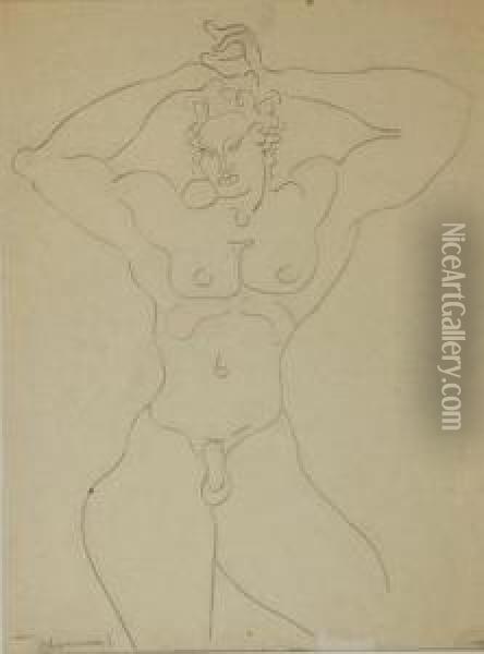 Nude Figure Oil Painting - Gaston Lachaise