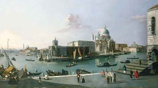 The Grand Canal looking South from the Molo with a view of Santa Maria della Salute Oil Painting - (Giovanni Antonio Canal) Canaletto