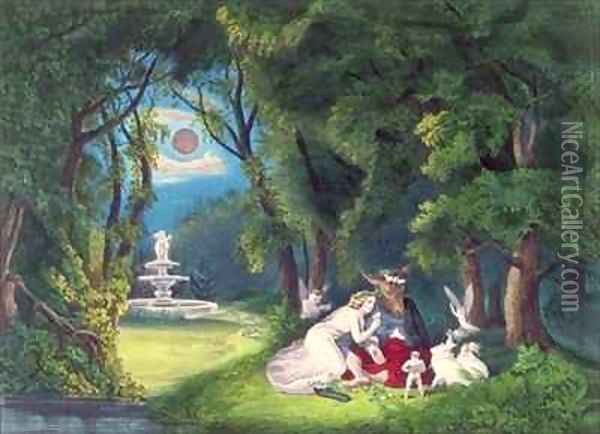 A Midsummer Nights Dream Oil Painting - Currier, N. & Ives, J.M.