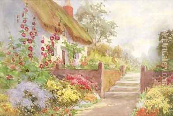 A Country Cottage Oil Painting - Sydney Currie