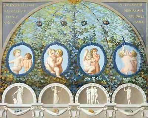 Design for a Ceiling Fresco 4 Oil Painting - Correggio, (Antonio Allegri)