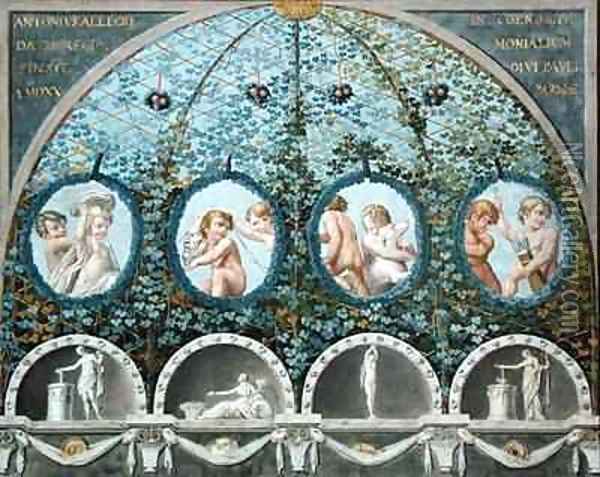 Design for a Ceiling Fresco 3 Oil Painting - Correggio, (Antonio Allegri)