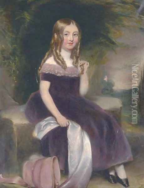 Portrait of a girl 2 Oil Painting - Margaret Sarah Carpenter