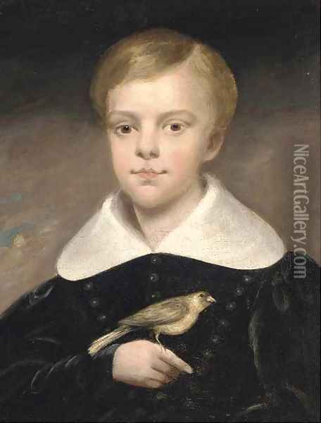 Portrait of a boy Oil Painting - Margaret Sarah Carpenter
