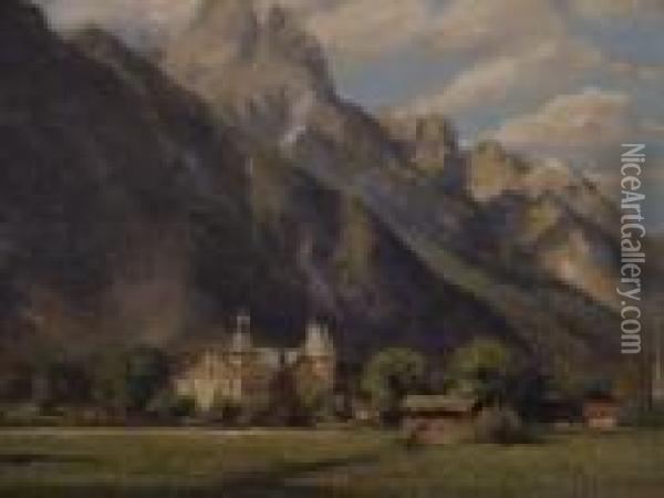 Landschaft In Bayern Oil Painting - Adolf Heinrich Lier