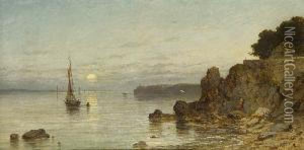 Sonnenuntergang - Motiv Von Der
 Insel Bute Oil Painting - Adolf Heinrich Lier