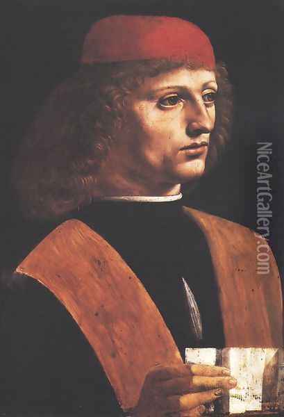 Portrait of a Musician (Ritratto di musico) Oil Painting - Leonardo Da Vinci