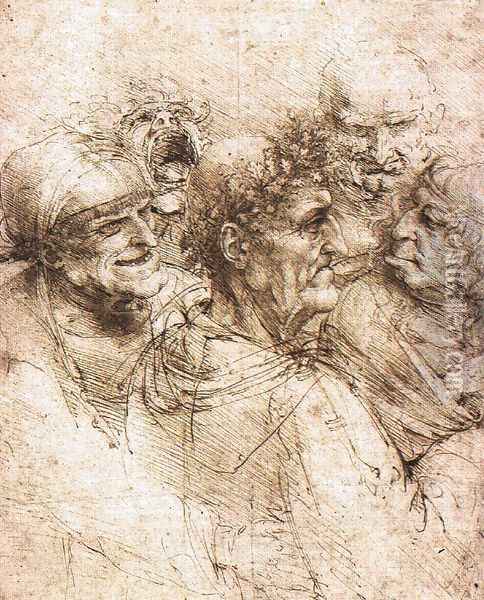 oldmen Oil Painting - Leonardo Da Vinci
