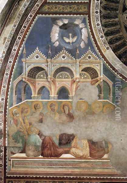 Scenes from the New Testament- Pentecost 1290s Oil Painting - Giotto Di Bondone