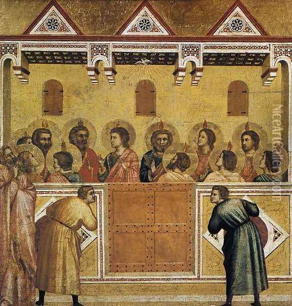 Pentecost 1320-25 Oil Painting - Giotto Di Bondone