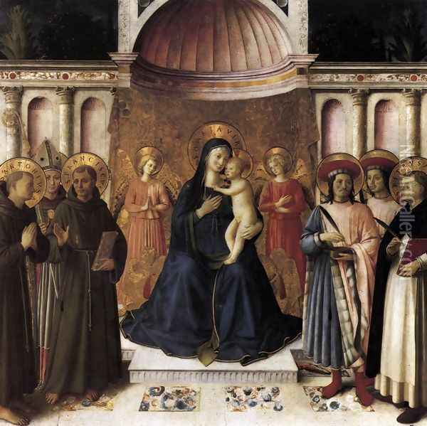Bosco ai Frati Altarpiece Oil Painting - Giotto Di Bondone