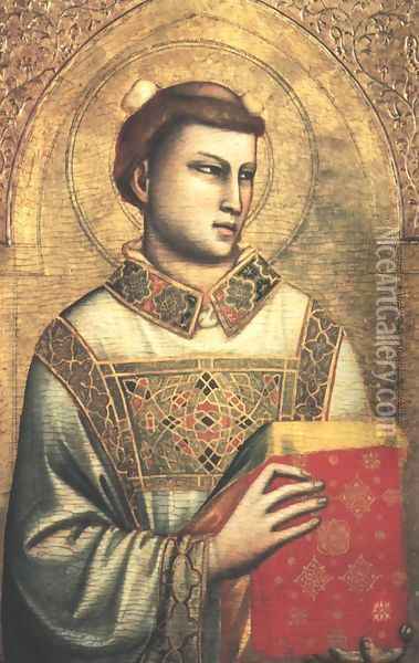 St. Stephen Oil Painting - Giotto Di Bondone