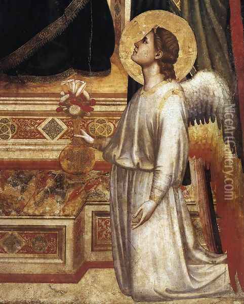 Ognissanti Madonna (detail 2) c. 1310 Oil Painting - Giotto Di Bondone