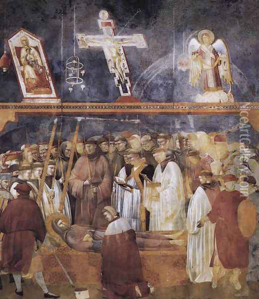 Legend of St Francis- 22. Verification of the Stigmata 1300 Oil Painting - Giotto Di Bondone