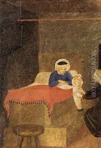 Birth of the Virgin Oil Painting - Giotto Di Bondone