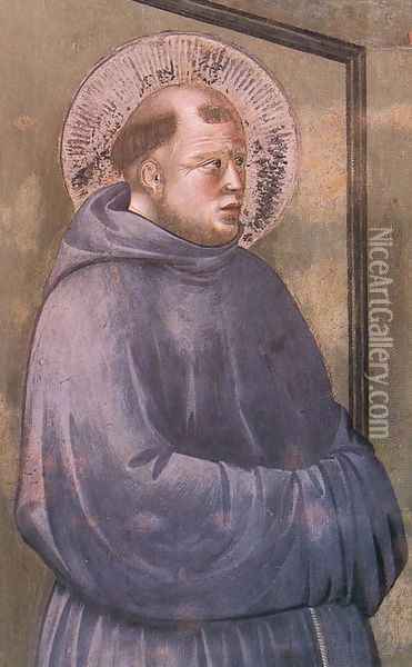 Legend of St Francis- 18. Apparition at Arles 1297-1300 Oil Painting - Giotto Di Bondone