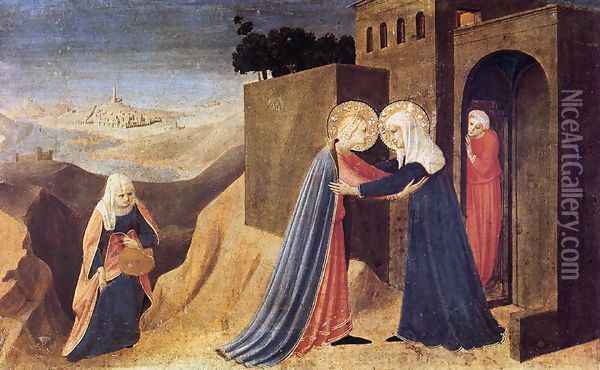 Visitation Oil Painting - Giotto Di Bondone