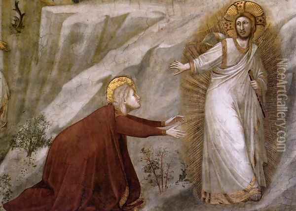 Scenes from the Life of Mary Magdalene Noli me tangere (detail) Oil Painting - Giotto Di Bondone