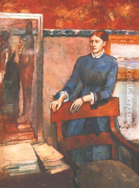 Portrait of Helene Rouart Oil Painting - Edgar Degas