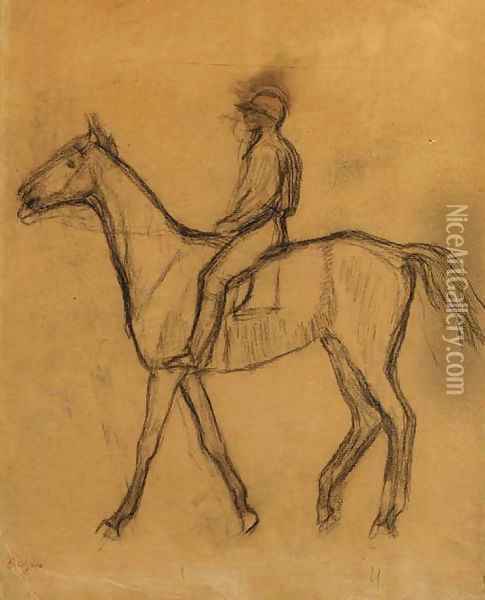 Jockey a cheval Oil Painting - Edgar Degas