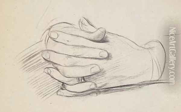 Etude de main (Etude pour Madame Gaujelin) Oil Painting - Edgar Degas