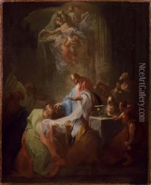 La Comunione Degli Apostoli Oil Painting - Franz Anton Maulbertsch