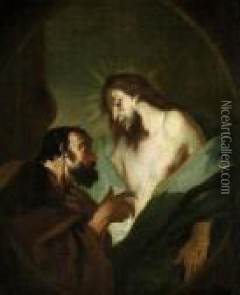 Christus Und Der Unglaubige Thomas Oil Painting - Franz Anton Maulbertsch