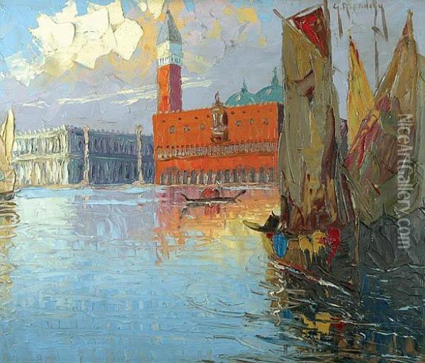 Wenecja Oil Painting - Grzegorz Steffanow Mendoly